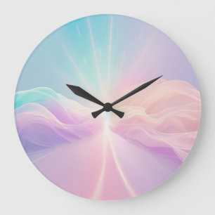 Reloj Redondo Grande Paisaje natural verde pacífico - Serene al aire li