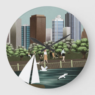Reloj Redondo Grande Paisaje urbano