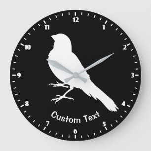 Reloj Redondo Grande Pájaro canario permanente