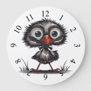Reloj Redondo Grande Pájaro caprichoso