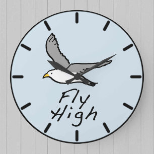 Reloj Redondo Grande Pájaro de alto vuelo. Ilustración de pájaro sobre