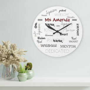Reloj Redondo Grande Palabras Inspiradoras Agradecimiento al Profesor M