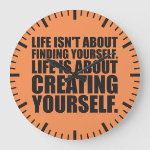 Reloj Redondo Grande Palabras motivacionales - Crearse