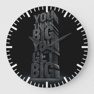 Reloj Redondo Grande Palabras motivacionales - Piensa en grande, agrand