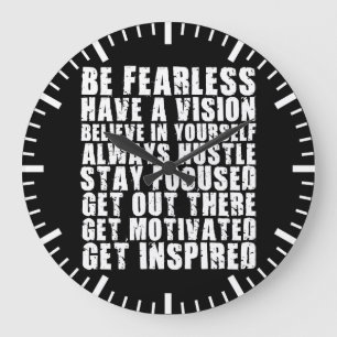 Reloj Redondo Grande Palabras motivacionales - Sean intrépidos. Tener u