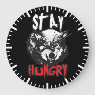Reloj Redondo Grande Palabras motivacionales - Sigue con hambre