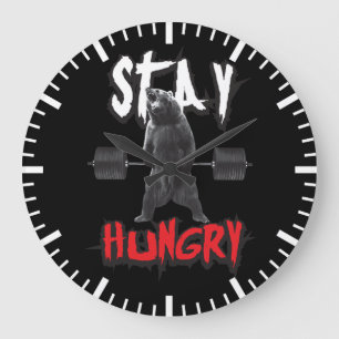 Reloj Redondo Grande Palabras motivacionales - Sigue con hambre