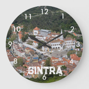 Reloj Redondo Grande Palacio de Sintra desde arriba en Sintra, Portugal