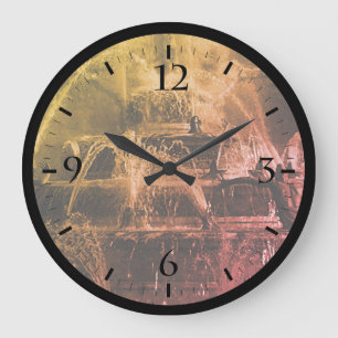 Reloj Redondo Grande Palacio de Versalles Francia vintage Fuente de Lat