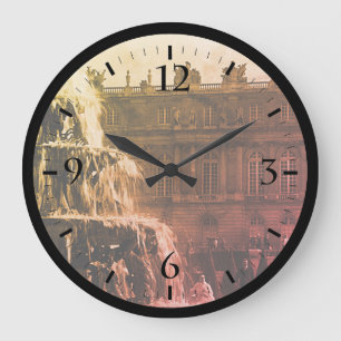 Reloj Redondo Grande Palacio vintage Francia Versalles Fuente de la Pir
