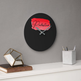 Reloj Redondo Grande Palestina Libre de Gaza