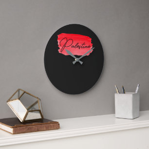 Reloj Redondo Grande Palestina Libre de Gaza
