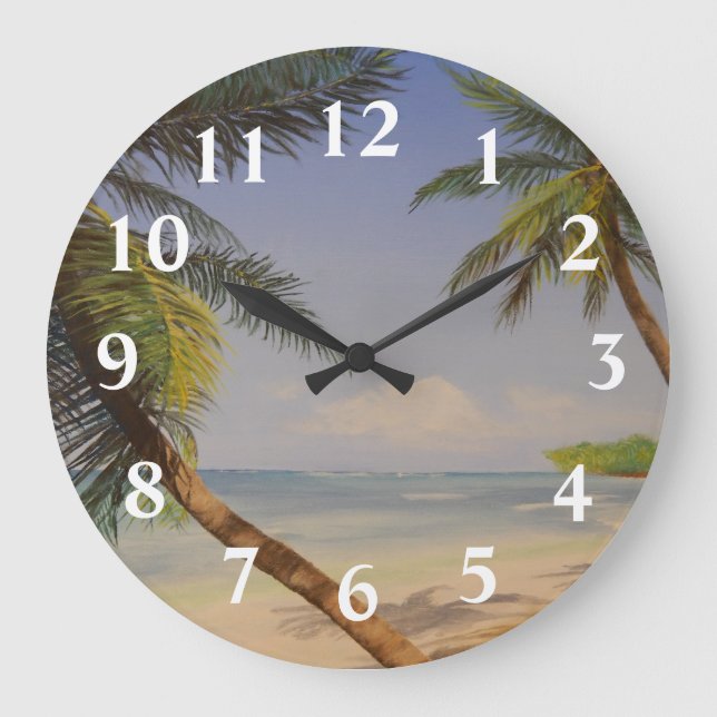 Reloj Redondo Grande Palmera (Anverso)