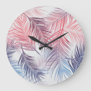 Reloj Redondo Grande Palmeras Tropicales Hawaianas: Elegante y sin cost