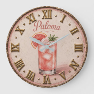 Reloj Redondo Grande Paloma Tequila Cocktail Bar Decor
