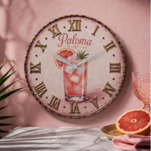 Reloj Redondo Grande Paloma Tequila Cocktail Bar Decor