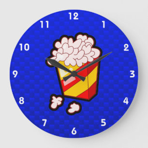 Reloj Redondo Grande Palomitas azules