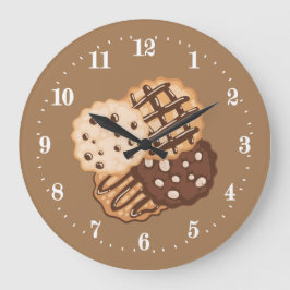 Reloj Redondo Grande panadería de cocina con galletas caseras