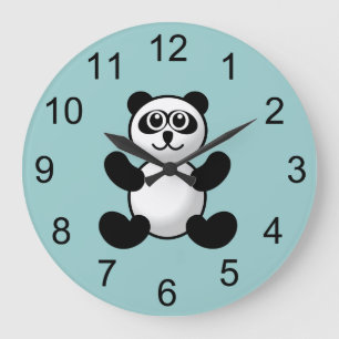 Reloj Redondo Grande Panda Bear Animal Wall Clock