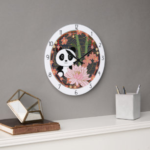 RELOJ REDONDO GRANDE PANDA BEAR ASIÁTICO