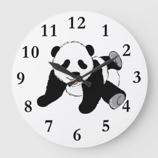 RELOJ REDONDO GRANDE PANDA BEAR CLOCK