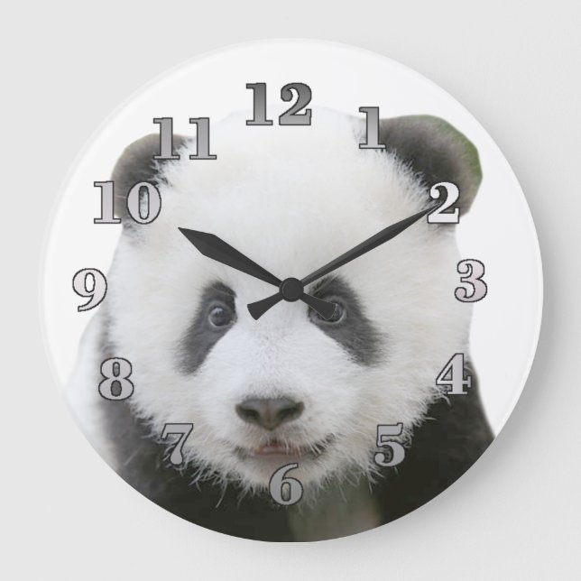 Reloj Redondo Grande Panda Face (Anverso)