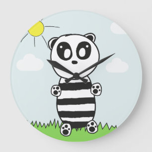 Reloj Redondo Grande Panda Kids