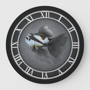 Reloj Redondo Grande Panda Oranda Goldfish Clock