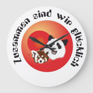 Reloj Redondo Grande Panda Treffen Uhr