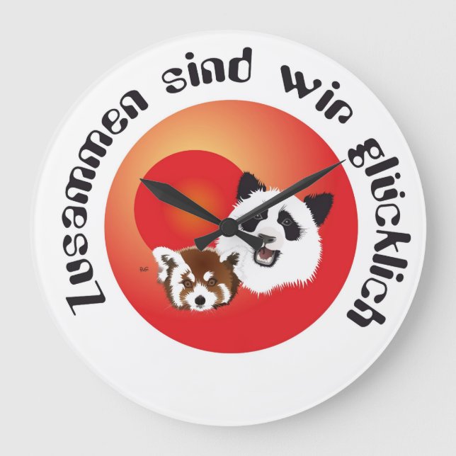 Reloj Redondo Grande Panda Treffen Uhr (Anverso)