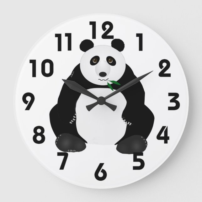 Reloj Redondo Grande Panda Wall Clock (Anverso)