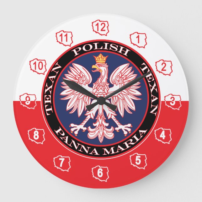 Reloj Redondo Grande Panna Maria Round Polaco Texan (Anverso)