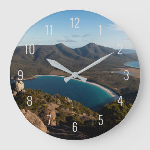 Reloj Redondo Grande Panorama de Wineglass Bay Tasmania Australia