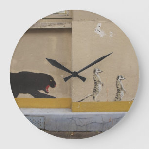 Reloj Redondo Grande Pantera en el vagabundeo