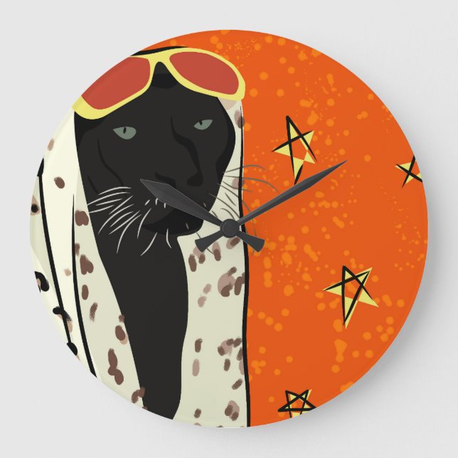 Reloj Redondo Grande Panther en el estilo (Anverso)