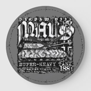 Reloj Redondo Grande Panzer VIII Maus