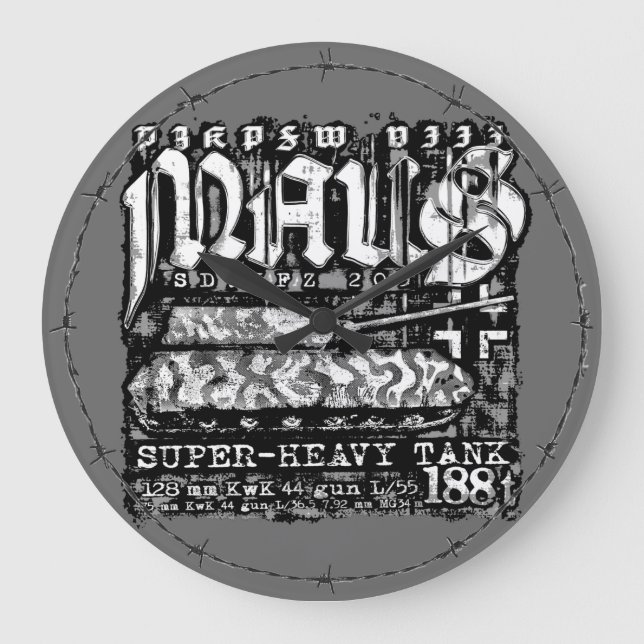 Reloj Redondo Grande Panzer VIII Maus (Anverso)