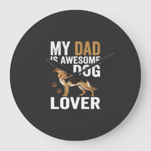 Reloj Redondo Grande Papá Amante de los Perros es Increíble