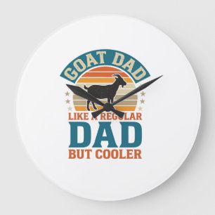 Reloj Redondo Grande Papá Cabra Como un Papá Normal Pero Más Guay Camis