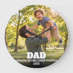 Reloj Redondo Grande Papá Estableció Recuerdo Familiar De Paternidad
