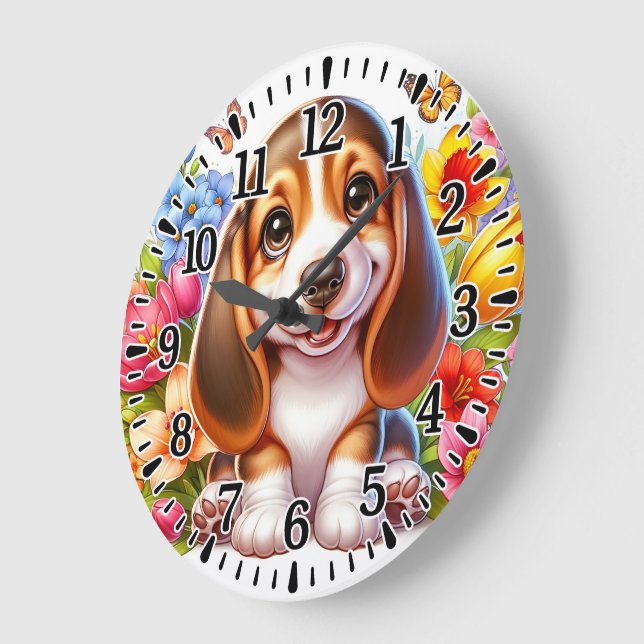 Reloj Redondo Grande Papa feliz  (Ángulo)
