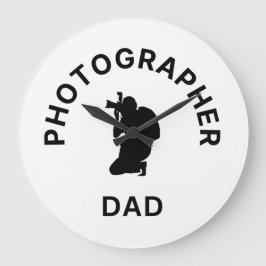 Reloj Redondo Grande Papá fotógrafo - Capturando momentos