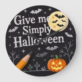 Reloj Redondo Grande Papel de Regalo de Halloween Adorable