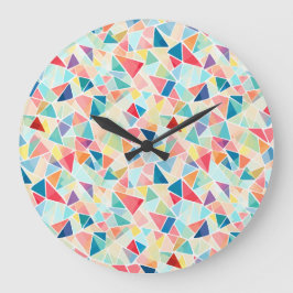 Reloj Redondo Grande Par de patrón geométrico 2K de flops de voladizo