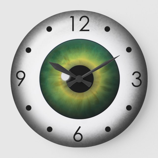 Reloj redondo grande para el Personalizado Eyeball (Anverso)
