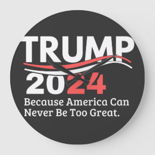 Reloj Redondo Grande parachoque de trump 2024