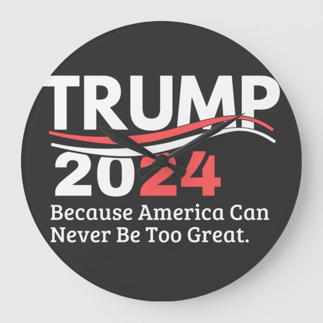 Reloj Redondo Grande parachoque de trump 2024 (Anverso)