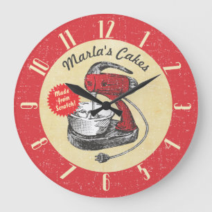 Reloj Redondo Grande Parador retro vintage mesa de cocina personalizada