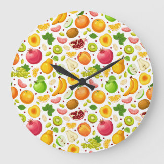 Reloj Redondo Grande Parche de frutas