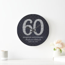 Pared de aniversario de bodas de diamante 60